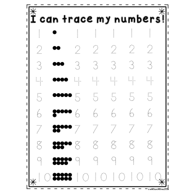 numbers tracing worksheet 1 20 createprintables