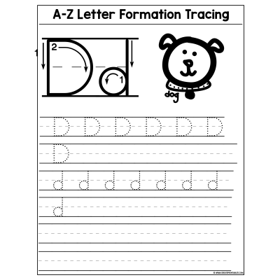 CreatePrintables - Free A-Z Letter Formation Tracing Worksheet ...