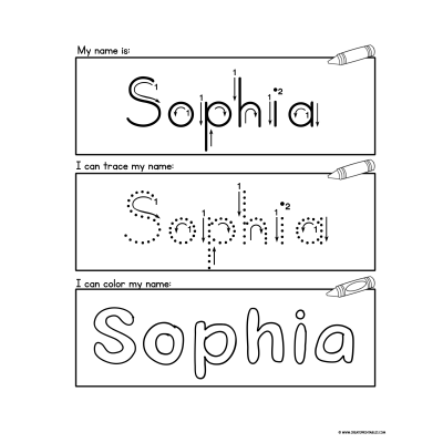 Customized Name Handwriting / Tracing Practice Sheets With Arrows