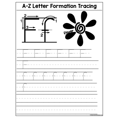 CreatePrintables - Free A-Z Letter Formation Tracing Worksheet Preschool &  Kindergarten